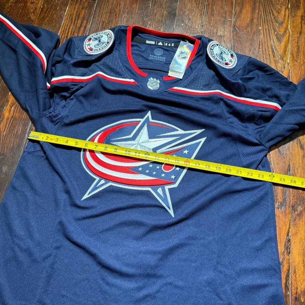 Columbus Blue Jackets Adidas‎ Primegreen Authentic NHL Jersey Blue Home Mens 56